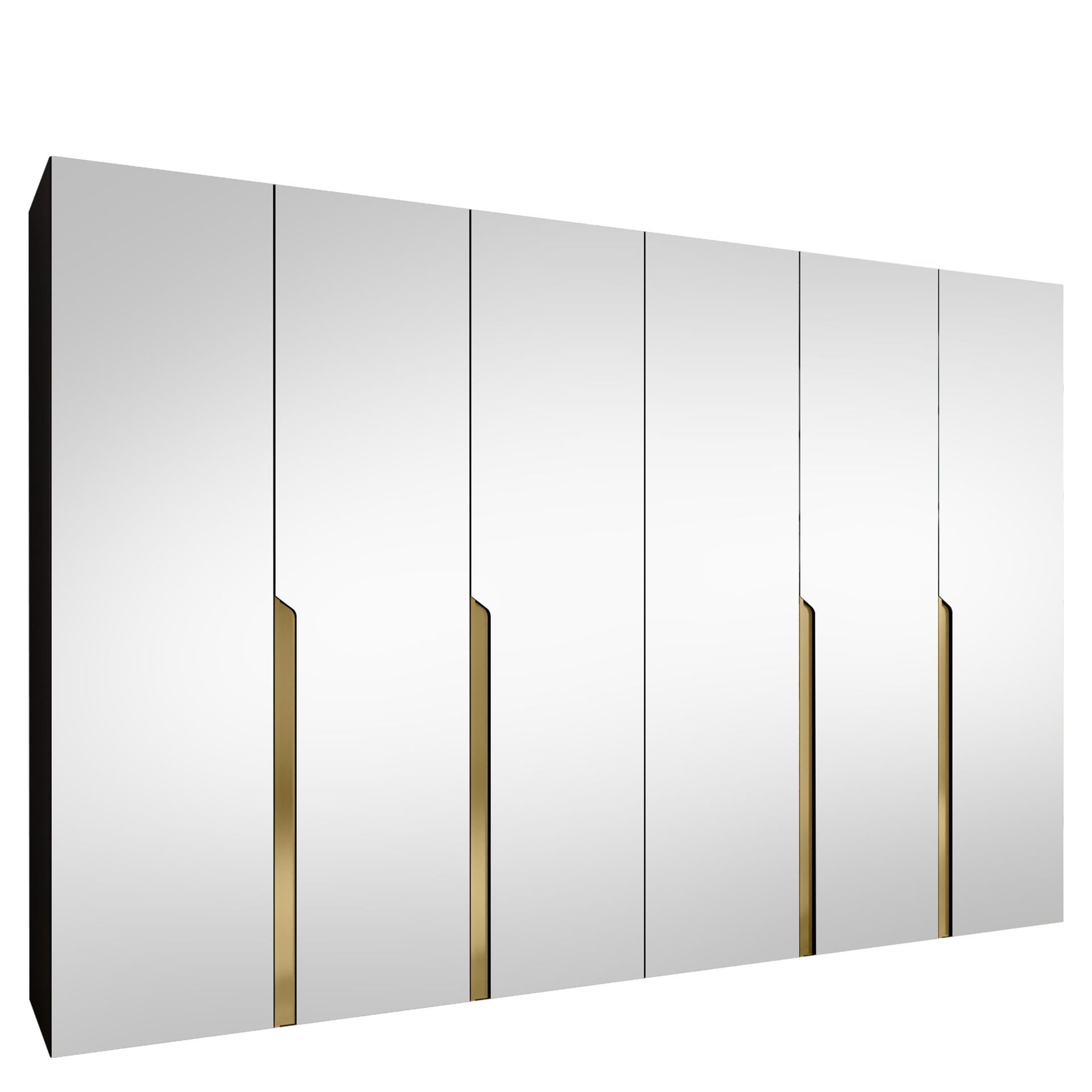 Milias Garderobeskap med speil 300x202 cm - svart