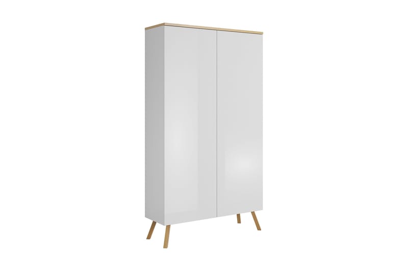 Milica Garderobe 115 cm - Hvit/Tre - Oppbevaring - Klesoppbevaring - Garderober & garderobesystem
