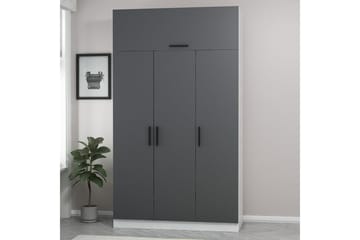 Minar Garderobe 135 cm - Grå/Hvit - Oppbevaring - Klesoppbevaring - Garderober & garderobesystem