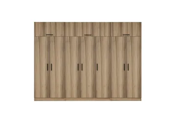 Minar Garderobe 315x235 cm - Valnøtt - Oppbevaring - Klesoppbevaring - Garderober & garderobesystem