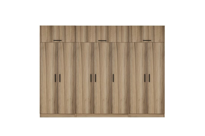 Minar Garderobe 315x235 cm - Valnøtt - Oppbevaring - Klesoppbevaring - Garderober & garderobesystem