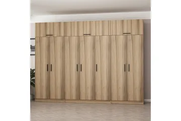 Minar Garderobe 315x235 cm - Valnøtt - Oppbevaring - Klesoppbevaring - Garderober & garderobesystem
