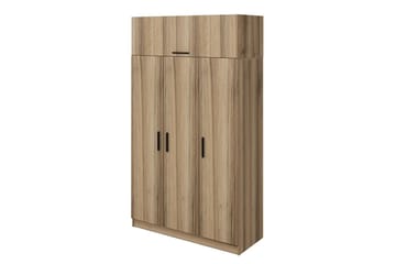 Minar Rektangulær Garderobe 135 cm i Mørkt Tre - Brun - Oppbevaring - Klesoppbevaring - Garderober & garderobesystem