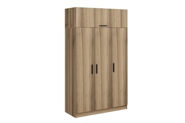 Minar Rektangulær Garderobe 135 cm i Mørkt Tre - Brun - Oppbevaring - Klesoppbevaring - Garderober & garderobesystem