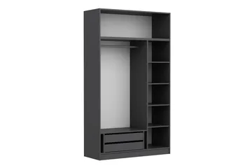 Minar Rektangulær Garderobe 135 cm i Malt Tre - Grå - Oppbevaring - Klesoppbevaring - Garderober & garderobesystem