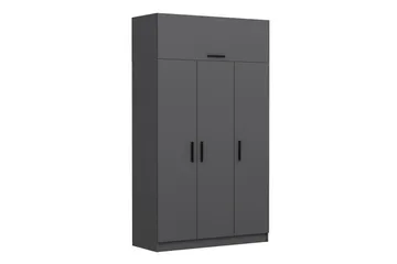 Minar Rektangulær Garderobe 135 cm i Malt Tre - Grå - Oppbevaring - Klesoppbevaring - Garderober & garderobesystem