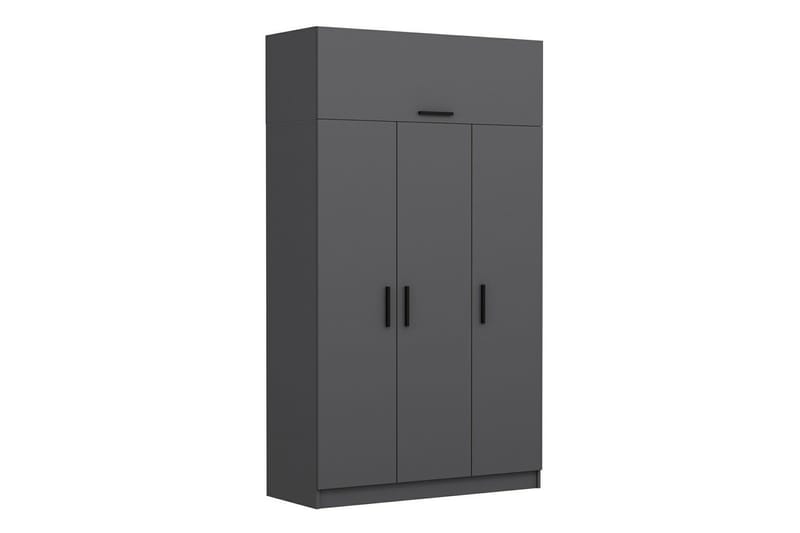 Minar Rektangulær Garderobe 135 cm i Malt Tre - Grå - Oppbevaring - Klesoppbevaring - Garderober & garderobesystem