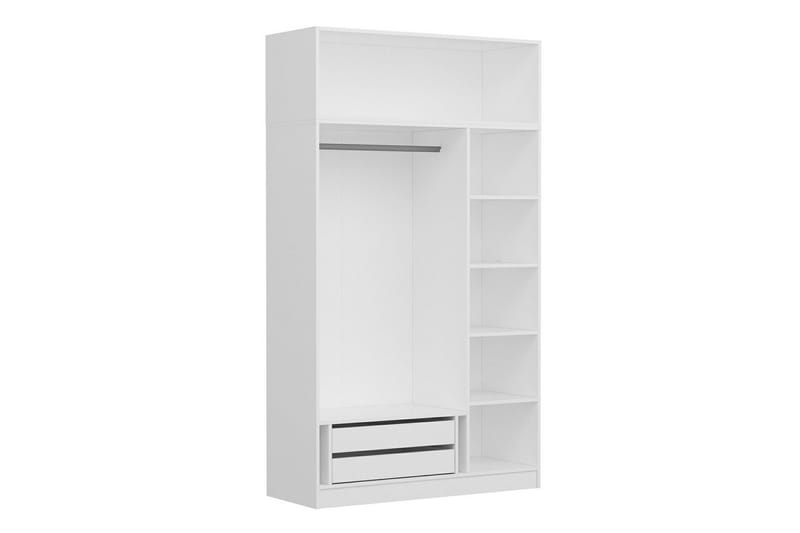Minar Rektangulær Garderobe 135 cm i Tre - Hvit - Oppbevaring - Klesoppbevaring - Garderober & garderobesystem