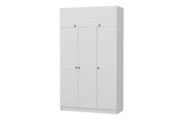 Minar Rektangulær Garderobe 135 cm i Tre - Hvit - Oppbevaring - Klesoppbevaring - Garderober & garderobesystem