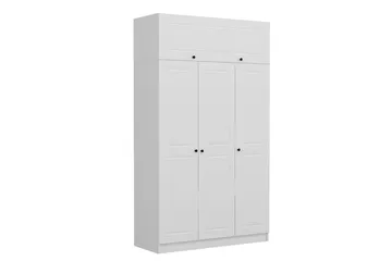 Minar Rektangulær Garderobe 135 cm i Tre - Hvit - Oppbevaring - Klesoppbevaring - Garderober & garderobesystem