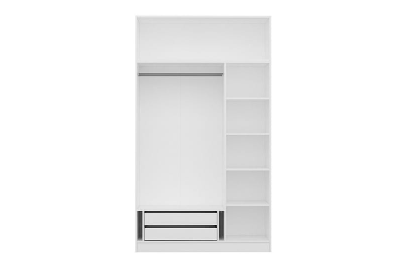 Minar Rektangulær Garderobe 135 cm i Tre - Hvit - Oppbevaring - Klesoppbevaring - Garderober & garderobesystem