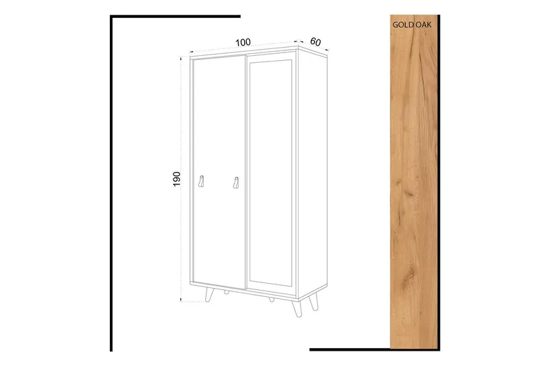 Mod Design Garderobe Speil - Oppbevaring - Klesoppbevaring - Garderober & garderobesystem