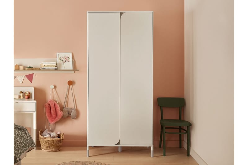 Monfort Garderobeskap 92x201 cm - Beige - Oppbevaring - Klesoppbevaring - Garderober & garderobesystem