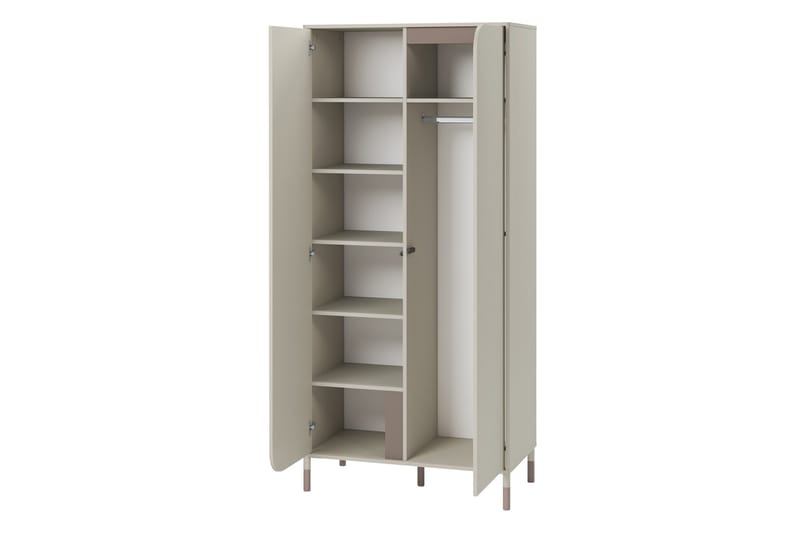 Monfort Garderobeskap 92x201 cm - Beige - Oppbevaring - Klesoppbevaring - Garderober & garderobesystem