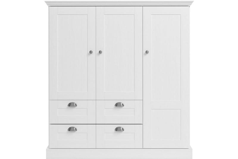 Motala Garderobe 122x130 cm - Hvit - Oppbevaring - Klesoppbevaring - Garderober & garderobesystem