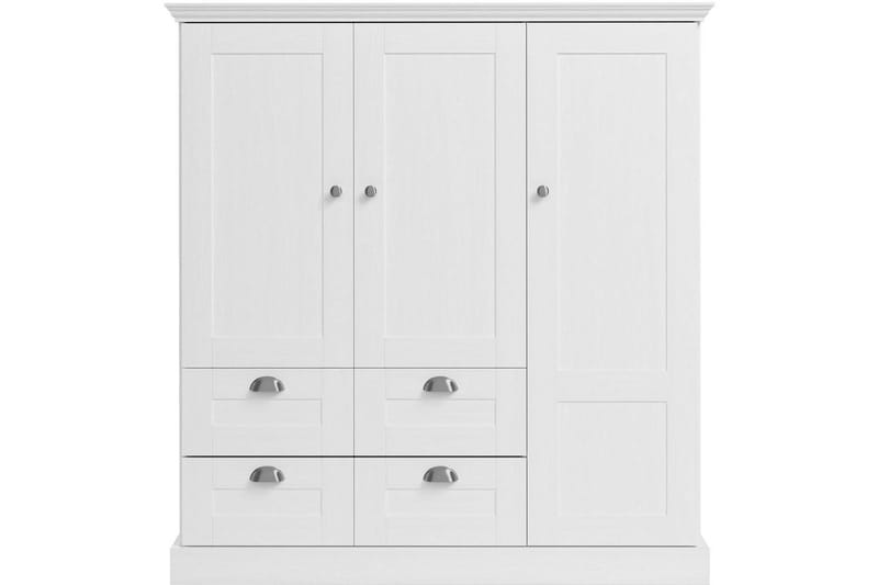 Motala Garderobe 122x130 cm - Hvit - Oppbevaring - Klesoppbevaring - Garderober & garderobesystem