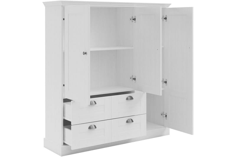 Motala Garderobe 122x130 cm - Hvit - Oppbevaring - Klesoppbevaring - Garderober & garderobesystem