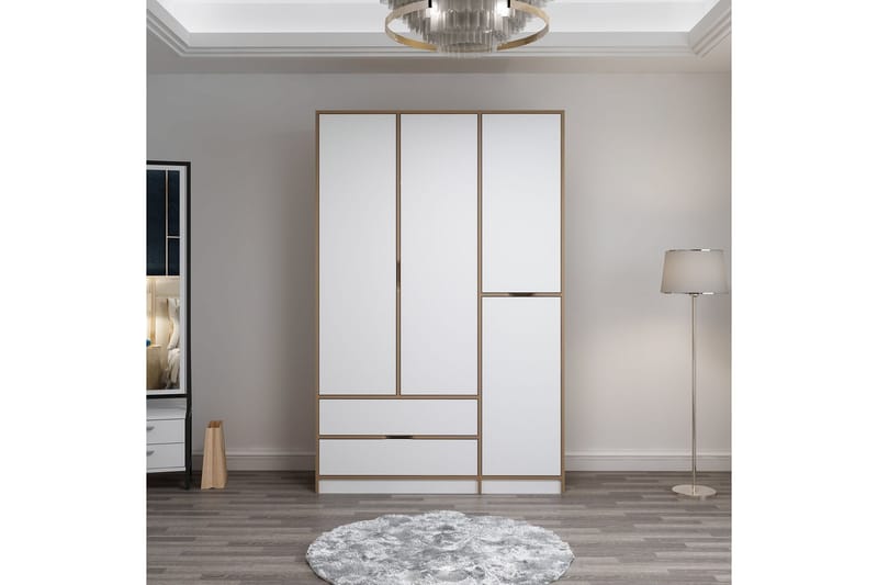 Munna Garderobe 140x208 cm - Hvit - Oppbevaring - Klesoppbevaring - Garderober & garderobesystem