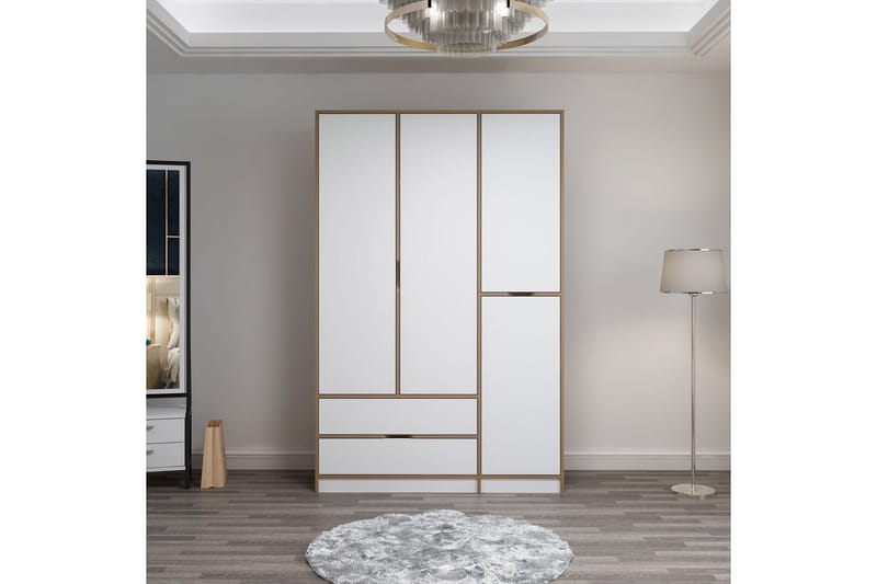 Munna Garderobe 140x208 cm - Hvit - Oppbevaring - Klesoppbevaring - Garderober & garderobesystem