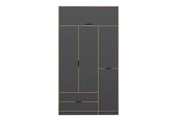 Munna Garderobe 140x253 cm - Antrasitt - Oppbevaring - Klesoppbevaring - Garderober & garderobesystem