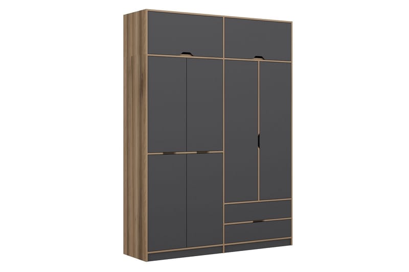 Munna Garderobe 185x253 cm - Antrasitt - Oppbevaring - Klesoppbevaring - Garderober & garderobesystem