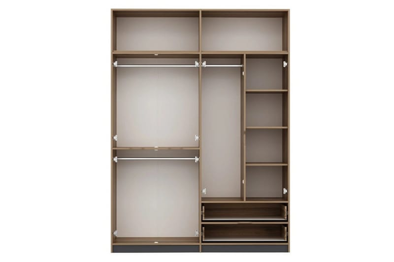 Munna Garderobe 185x253 cm - Antrasitt - Oppbevaring - Klesoppbevaring - Garderober & garderobesystem