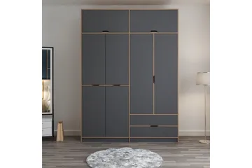 Munna Garderobe 185x253 cm - Antrasitt - Oppbevaring - Klesoppbevaring - Garderober & garderobesystem