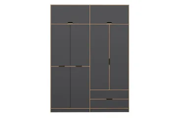 Munna Garderobe 185x253 cm - Antrasitt - Oppbevaring - Klesoppbevaring - Garderober & garderobesystem