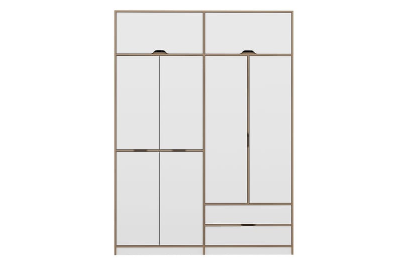 Munna Garderobe 185x253 cm - Hvit - Oppbevaring - Klesoppbevaring - Garderober & garderobesystem