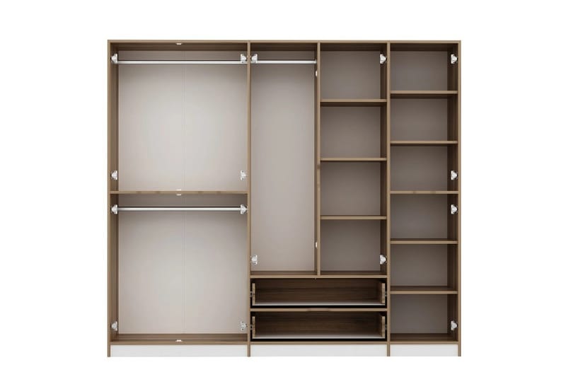 Munna Garderobe 232x208 cm - Hvit - Oppbevaring - Klesoppbevaring - Garderober & garderobesystem