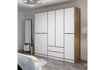 Munna Garderobe 232x208 cm - Hvit - Oppbevaring - Klesoppbevaring - Garderober & garderobesystem