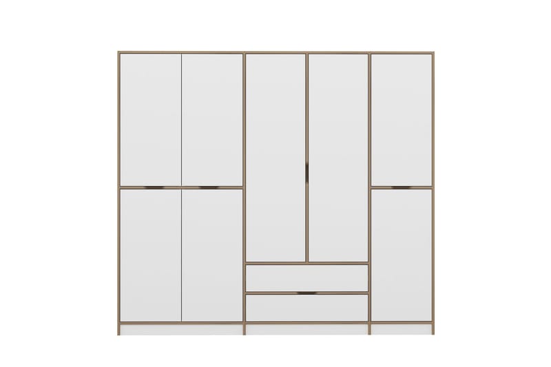 Munna Garderobe 232x208 cm - Hvit - Oppbevaring - Klesoppbevaring - Garderober & garderobesystem