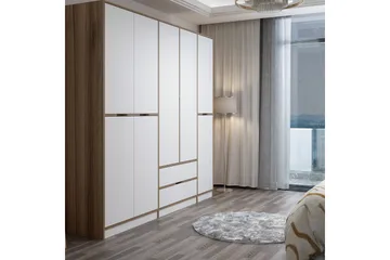 Munna Garderobe 232x208 cm - Hvit - Oppbevaring - Klesoppbevaring - Garderober & garderobesystem