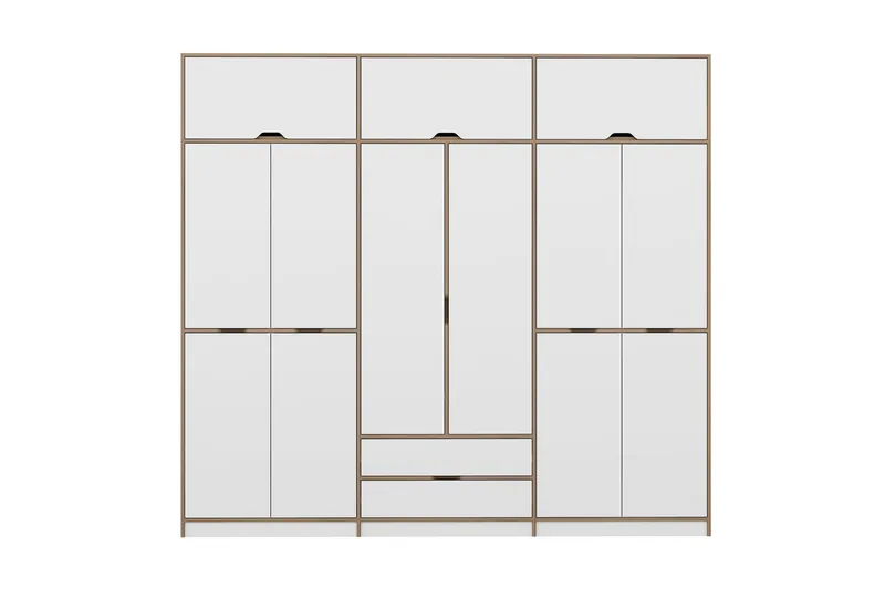 Munna Garderobe 277x253 cm - Hvit - Oppbevaring - Klesoppbevaring - Garderober & garderobesystem