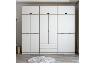 Munna Garderobe 277x253 cm - Hvit - Oppbevaring - Klesoppbevaring - Garderober & garderobesystem