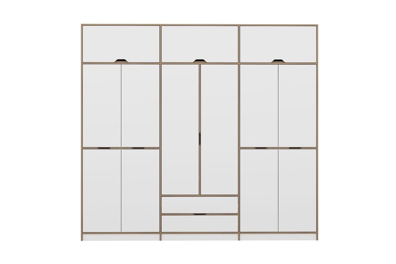 Munna Garderobe 277x253 cm - Hvit - Oppbevaring - Klesoppbevaring - Garderober & garderobesystem