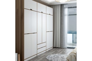 Munna Garderobe 277x253 cm - Hvit - Oppbevaring - Klesoppbevaring - Garderober & garderobesystem