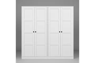Nagouri Garderobe 188x190 cm - Hvit - Oppbevaring - Klesoppbevaring - Garderober & garderobesystem