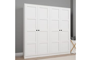 Nagouri Garderobe 188x190 cm - Hvit - Oppbevaring - Klesoppbevaring - Garderober & garderobesystem