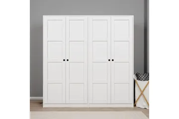 Nagouri Garderobe 188x190 cm - Hvit - Oppbevaring - Klesoppbevaring - Garderober & garderobesystem