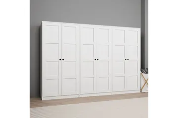 Nagouri Garderobe 280x190 cm - Hvit - Oppbevaring - Klesoppbevaring - Garderober & garderobesystem
