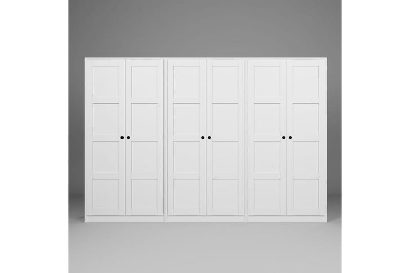 Nagouri Garderobe 280x190 cm - Hvit - Oppbevaring - Klesoppbevaring - Garderober & garderobesystem