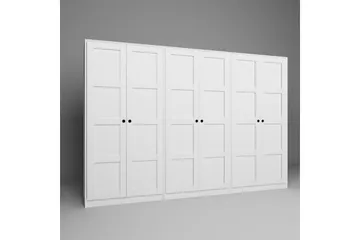 Nagouri Garderobe 280x190 cm - Hvit - Oppbevaring - Klesoppbevaring - Garderober & garderobesystem