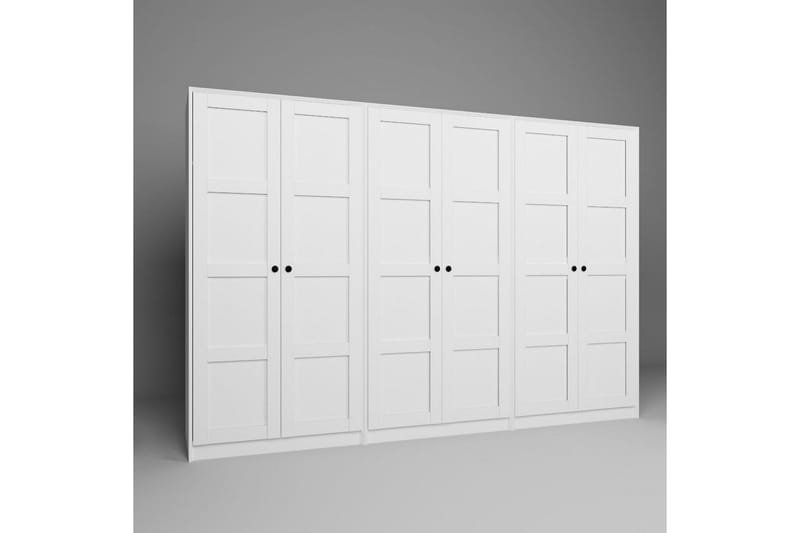 Nagouri Garderobe 280x190 cm - Hvit - Oppbevaring - Klesoppbevaring - Garderober & garderobesystem