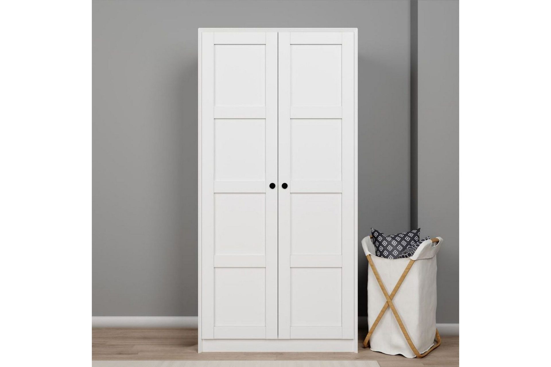 Nagouri Garderobe 94x190 cm - Hvit