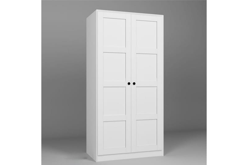 Nagouri Garderobe 94x190 cm - Hvit - Oppbevaring - Klesoppbevaring - Garderober & garderobesystem