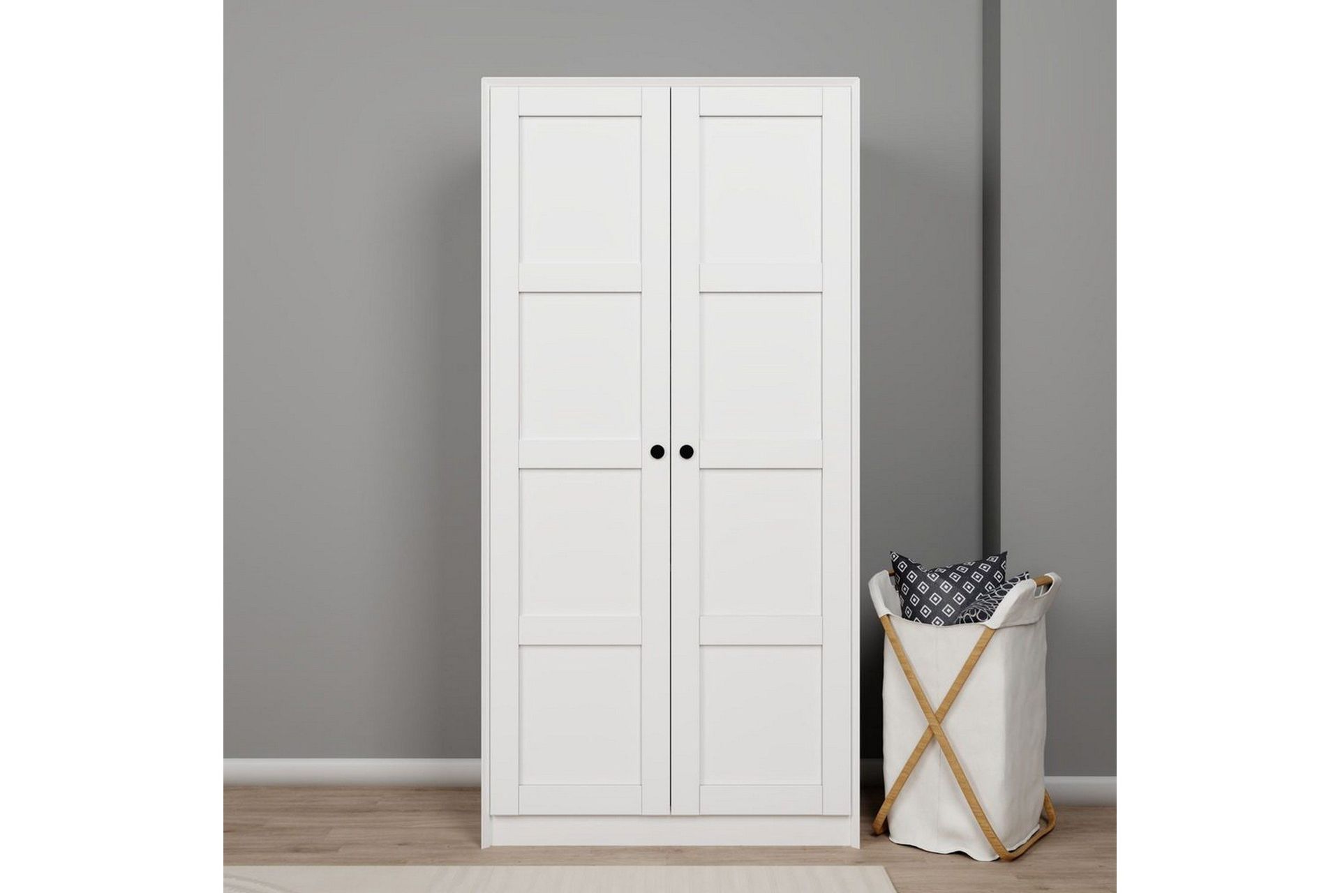 Nagouri Garderobe 94x190 cm - Hvit