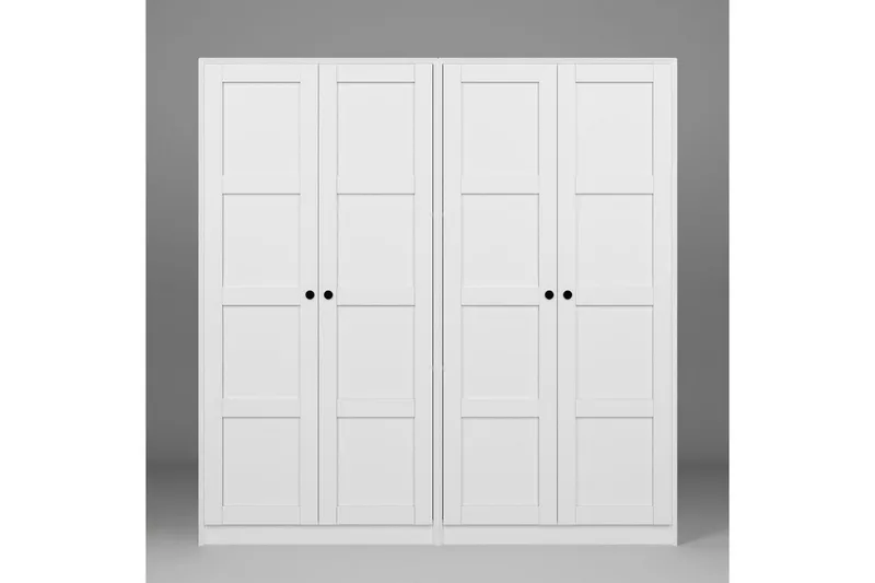 Nagouri Garderobe med Skuffer 188x190 cm i Tre - Hvit - Oppbevaring - Klesoppbevaring - Garderober & garderobesystem
