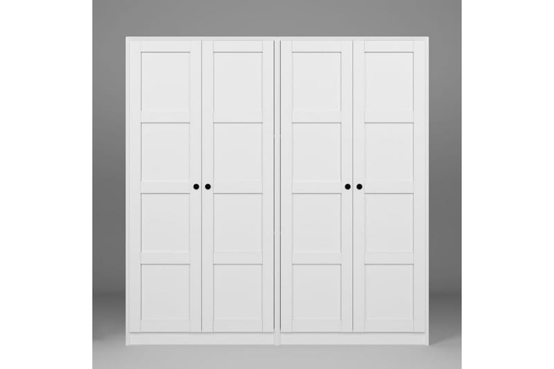 Nagouri Garderobe med Skuffer 188x190 cm i Tre - Hvit - Oppbevaring - Klesoppbevaring - Garderober & garderobesystem