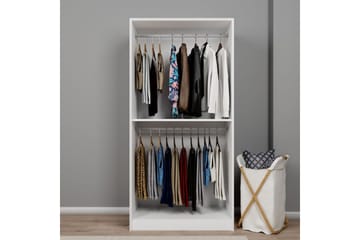 Nagouri Garderobe med Skuffer 94x190 cm i Tre - Hvit - Oppbevaring - Klesoppbevaring - Garderober & garderobesystem